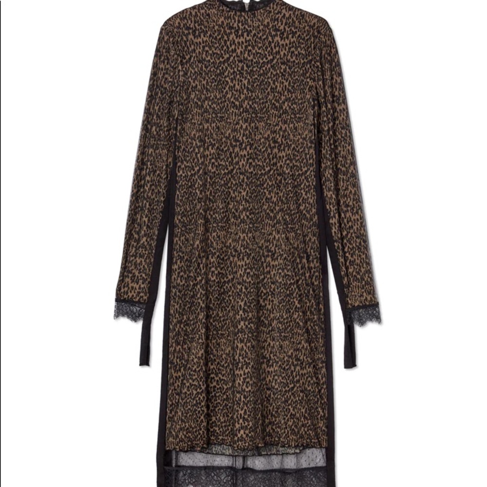 New All saints leopard print dress xs